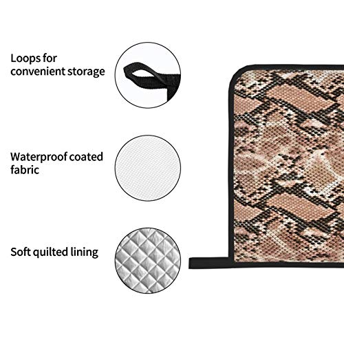 51w LSfnZkL Juego de Manoplas y Porta ollas para Horno,Textura de patrón de Piel de Serpiente repitiendo, Guantes y agarraderas… Juego de Manoplas y Porta ollas para Horno,Textura de patrón de Piel de Serpiente repitiendo, Guantes y agarraderas… - Imagen 7