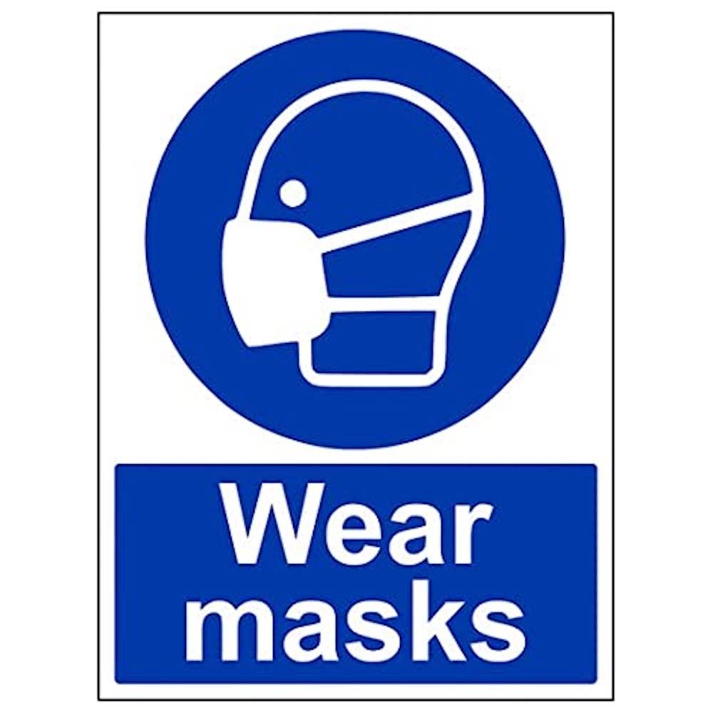 V Safety Eco Friendly Mandatory PPE - Wear Masks - 150 X 200mm