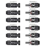 BougeRV 6PCS MC4 Solar Panel Cable Connectors 6 Pairs MC4 Male/Female