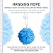 Loofah Bath Sponge, Shower Sponge (Larger 5-Inch Size) Long-Lasting Loofah Won't Fall Apart - Mesh Scrub Scrubber Bathing Sponge Exfoliator (1 Pack, Blue)