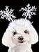 JOVITEC 6 Pack Christmas Snowflake Headbands Cute Head Boppers for Girls Xmas Holiday Bands Decor for Winter Themed Party(White)
