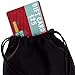 Hallmark Christmas Gift Card Holder Coal (Black Fabric Bag) Small Reusable Sack for Stocking Stuffers, Gift Baskets and More (5BCM1913)