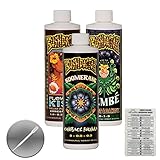 FoxFarm Bushdoctor Liquid Nutrient Trio Formula: Flower Kiss, Bembe, Boomerang (Pack of 3 - 16 oz bottles) + Twin Canaries Chart & Pipette