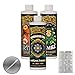 FoxFarm Bushdoctor Liquid Nutrient Trio Formula: Flower Kiss, Bembe, Boomerang (Pack of 3 - 16 oz bottles) + Twin Canaries Chart & Pipette