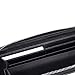 HISCOW Metal Zipper Long Wallet Black with 2 Cash Compartment - Italian Calfskin