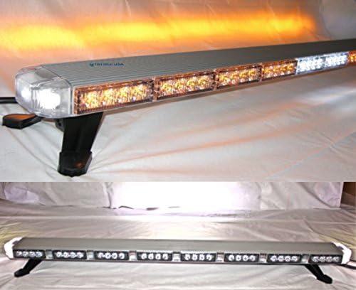 47" Super Bright LED Amber Clear Lens Lightbar Flashing Warning Tow/Plow Truck Wrecker with Brake/Turn Signal Lights - Upgraded Mini Control Box - - USA Warranty w/Lifetime Service