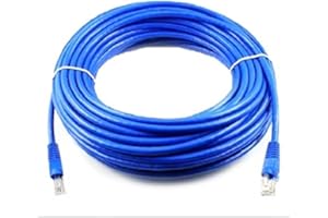 KUNOVA (TM) Ethernet Cable, CAT6 50 ft 50 Feet Blue (LAN Hardware) EIA568 Patch Cable, RJ45 / RJ45 50' Blue for 10 Base-T, 10