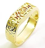 BSI Elegant New Gold Metal Replacement Jewelry Bracelet With Unique Flowers Design Gold Metal Housing For Fitbit Flex Smart Band