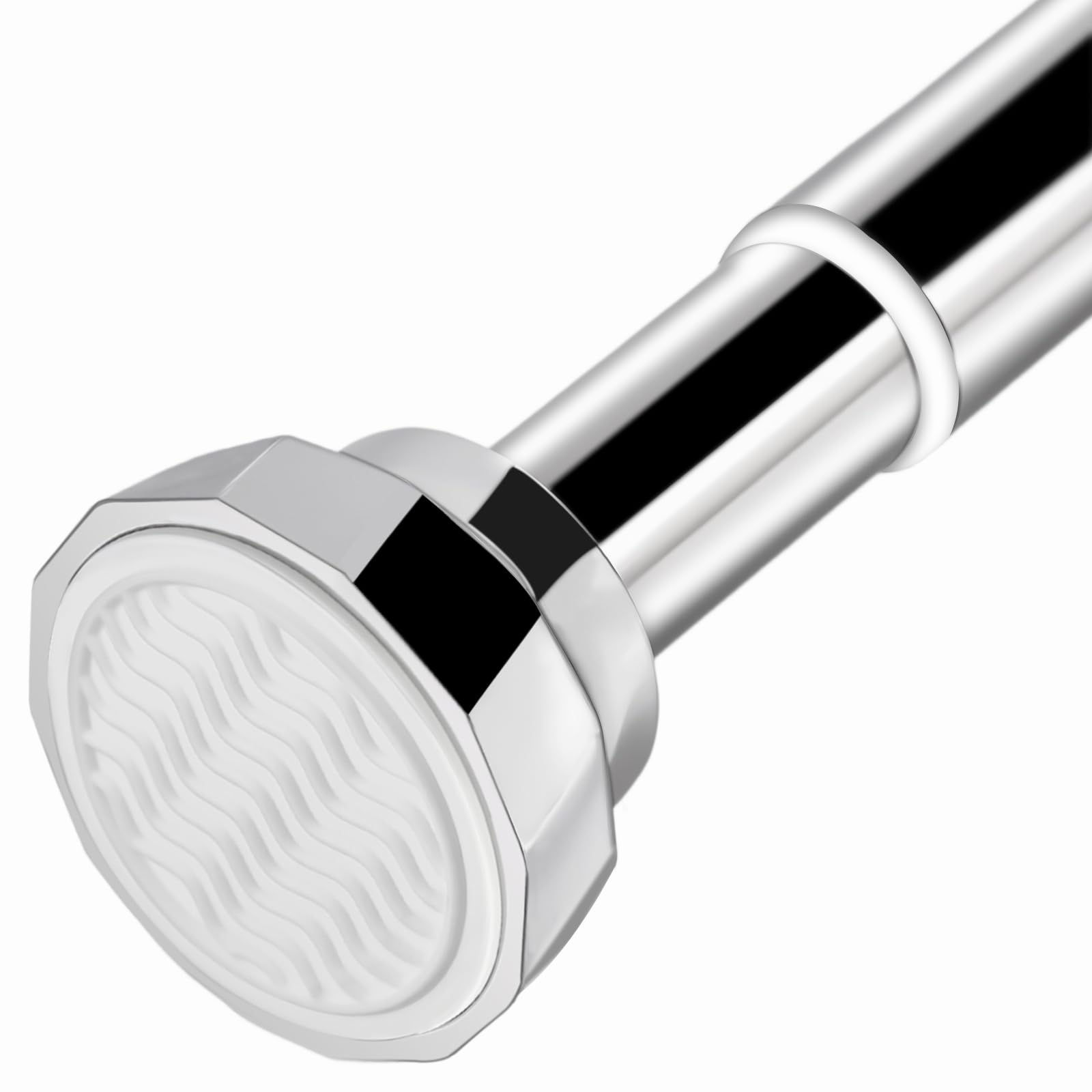Photo 1 of Shower Curtain Rod 28-51 Inches, Shower Tension Rods for Bathroom, Adjustable Curtain Rods No Drilling for Windows, Spring Tension Curtain Rod Rod for Closet, Easy Install, Non Slip, Stainless Steel