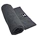 Yoga Mate Soft, Sweat Absorbent, Non-Slip Bikram Yoga Mat Size Towel, Gray | Purple Trim