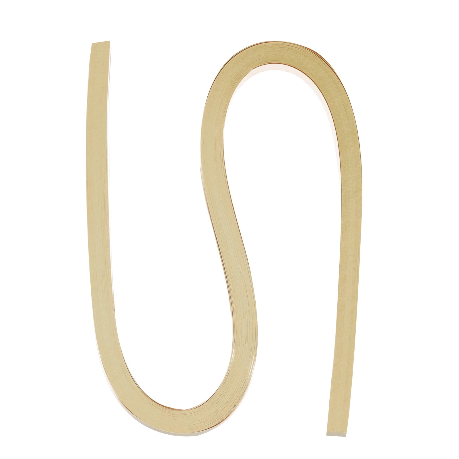 PATIKIL 60pcs Metallic Quilling Strips Paper 5mm(3/16") x 54cm Origami Paper Quilling Kits for Adults Beginner Art DIY Craft Christmas, Light Tan