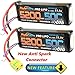 PowerHobby 3S 11.1V 5200mAh 50C Lipo Battery 2 Pack w XT90 Connector (2) Fits : Arrma Kraton Nero Tyhpon Senton Tailon OUTCAST FAZON
