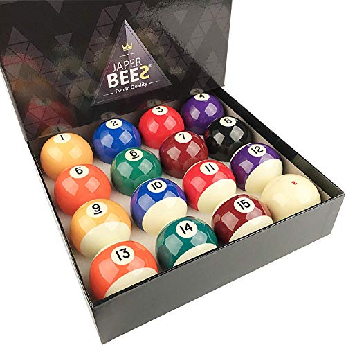 JAPER BEES Pool Balls Billiard Balls Pool Table Balls Set Regulation Size Classic Pro and Marble (Premium)