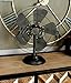 Deco 79 Rustic Non-Functional Metal Old Fan Table Decor, One Size, Textured Black Finish
