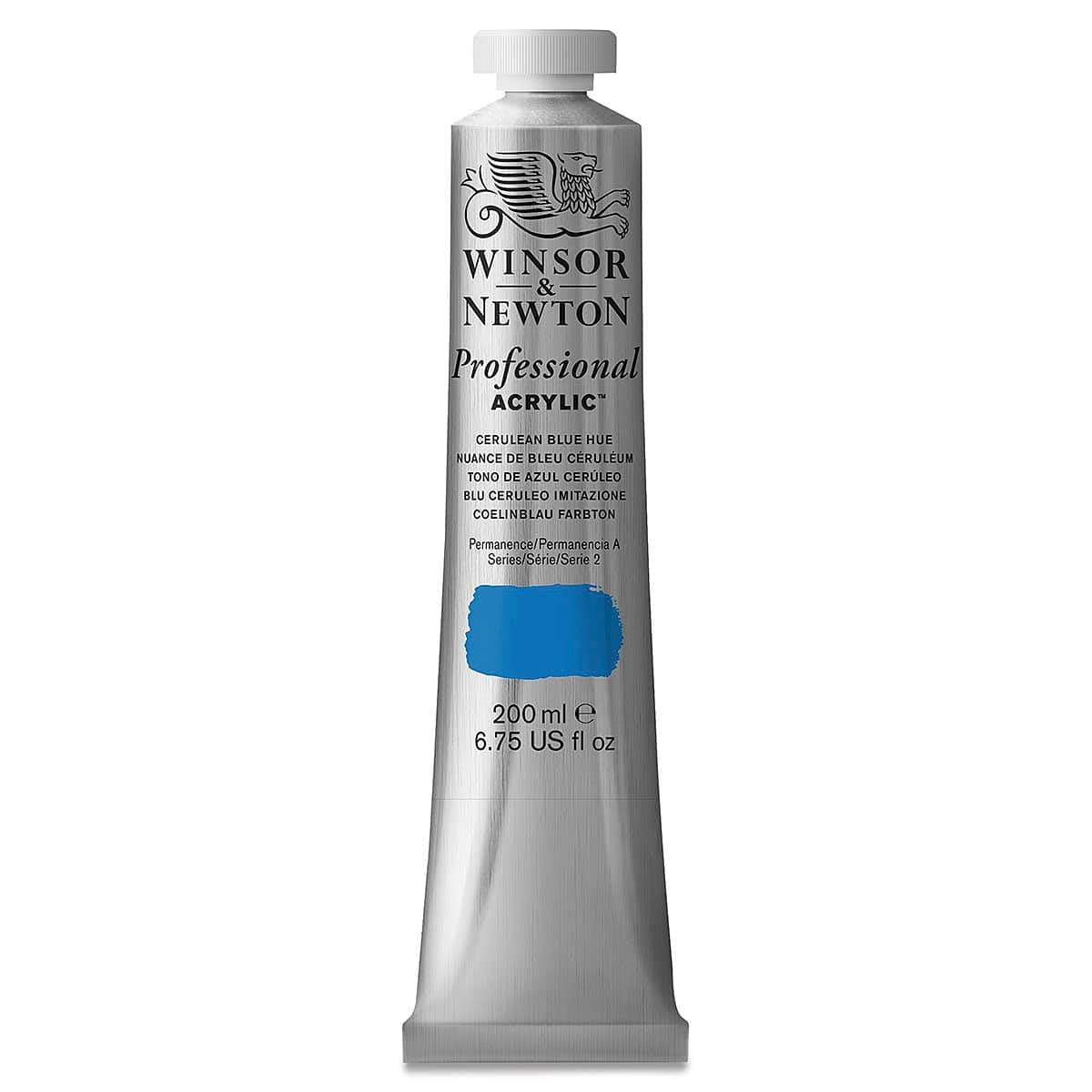 Winsor & Newton 200ml Professional Acrylic Colour Tube - Cerulean Blue Hue