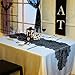 20 x 80 inch Halloween Black Lace Spider Web Table Runner, MACTING Black Lace Cobweb Tablecloth Topper for Halloween Party Decorations Table Decor