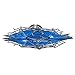 Kurt Adler UL 10-Light LED Silver and Blue Hanukkah Star Shimmer Treetop