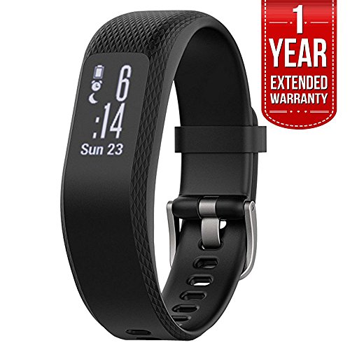 Garmin (010-01755-10 vivosmart 3 Smart Activity Tracker - Small/Medium, Black with 1 Year Extended W Garmin (010-01755-10 vivosmart 3 Smart Activity Tracker - Small/Medium, Black with 1 Year Extended W