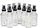 Vivaplex, 12, Clear, 2 oz Glass Bottles, with Black Fine Mist Sprayers