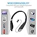 Bluetooth Headphones 5.0, Triple Foldable Wireless Neckband Headset with Retractable Earbuds Hands-Free Earphones Stereo Sound Hair Protection Belt for Cell Phones Running Cycling (14H Playtime)
