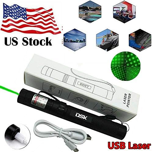 Violetta Shop LOT 100 High Power strong best Green burning Pointer Military Beam Pen+Star Cap USA