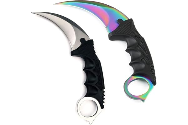 2 pieces Fixed Blade Knife,Fixed Raptor Claw Knife,Stainless Steel Fixed Blade Tactical Knife with Sheath and Cord,for Work C