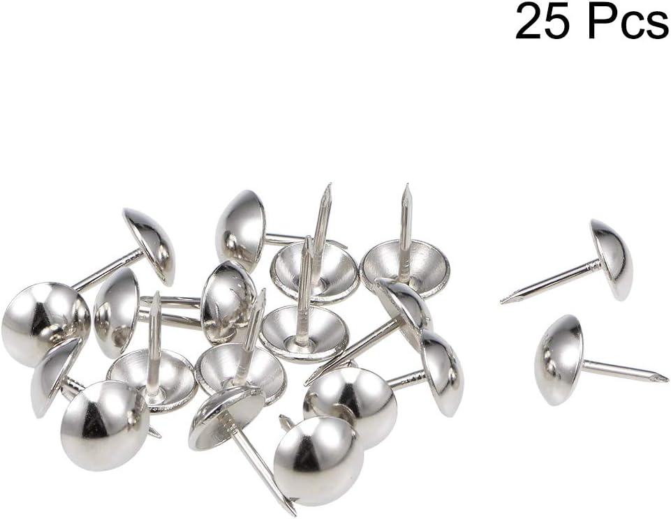 sourcing map Upholstery Nails Tack 11mm Head Dia Round Thumb Push Pins for Furniture Sofa Headboards 25 Pcs - Image 3