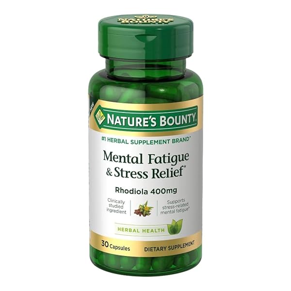 NATURE’S BOUNTY MENTAL FATIGUE AND STRESS RELIEF, RHODIOLA SUPPLEMENT, 400 MG, CAPSULES, 30 COUNT