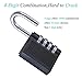 Combination Lock Hitcoo Resettable 4-Digit Anti Rust and Weatherproof Padlock for School, Gym & Sports Locker, Employee Locker, Toolbox, Fence, Suitcase, Hasp Storage - 2 Pack