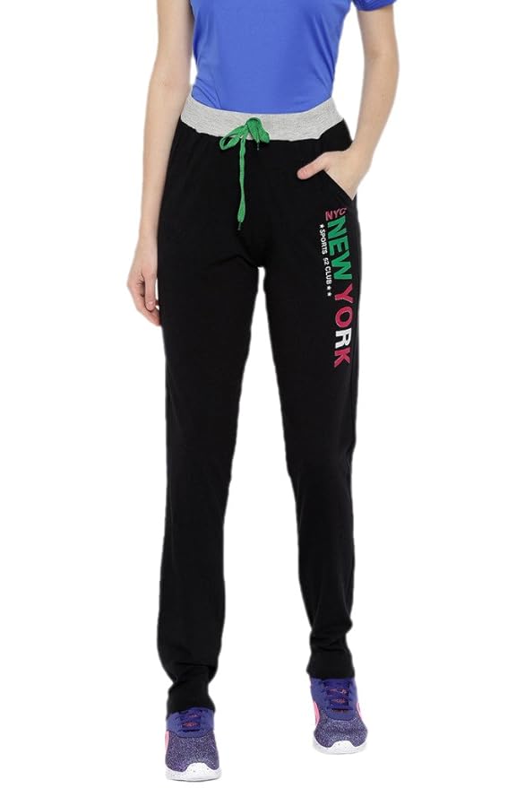 Buy SPORTS 52 WEAR Womens Cotton Blended Track Pant S52W148003_Black_XXL at Amazon.in