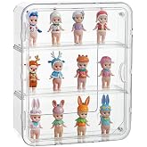 BOHOIDEE 3 Tiers Clear Display Case for Figures(1,Medium) | Magnetic Door, Wall-Mounted, Dustproof, Easy to Assemble