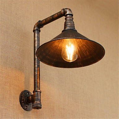 qiuxi Rustic Lodge Country Antique Brass Feature for Bulb Included,Ambient Light Wall Sconces Wall Light,110-120V