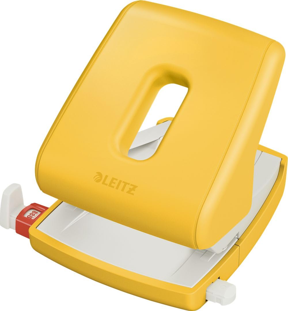 Leitz Hole Punch, 30 Sheet Capacity, Cosy Range, Warm Yellow, 50040019
