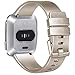 Tobfit Sport Bands Compatible with Versa/Versa Lite/SE, Soft TPU Wristbands Accessories for Women Men, Champagne Gold, Small