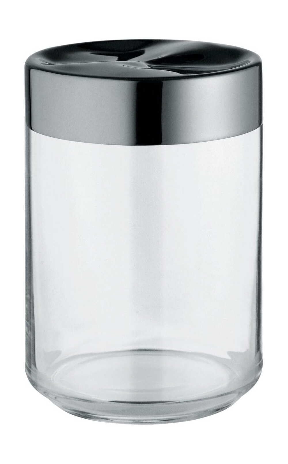 Alessi Julieta LC09 - Design Hermetic Kitchen Jar, Glass Body with Stainless Steel 18/10 Lid, 100 cl