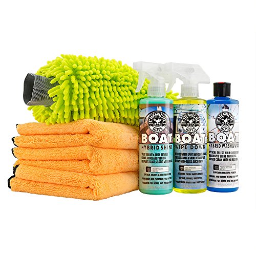 Chemical Guys HOL139 Best New Boat Owner's Wax and Shine Kit (8 Items), 16. Fluid_Ounces
