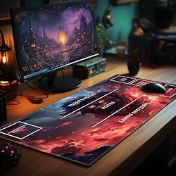 EDGFRTOIO Playmat with Zones for MTG Card Game