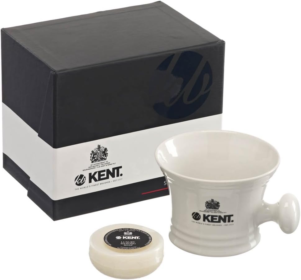 Kent Porcelain Shaving Mug and Soap White