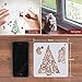 Koogel 20 Pcs Christmas Stencils, Holiday Stencils Merry Christmas Stencil Christmas Word Stencils for Painting Christmas Snowflakes Snowmen for Planner Diary Card DIY Drawing 5X5inch