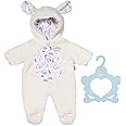 Baby Annabell Scheep Onesie 709825 - Clothing Items & Accessories for Dolls up to 43 cm - Features Hood with Sheep Ears - Incl. Clothes Hanger - Suitable from 3+