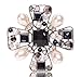 Fashion jewelry designer faux imitation pearl statement brooch pin for women (Black glam)