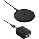 Belkin Wireless Charging Pad 15W - Qi Charger, Charging Station for Apple iPhone 17, iPhone 16/15/14 Series, AirPods, Samsung Galaxy S25, Galaxy S24, Pixel 10 - Power Supply and Cable Included - Black