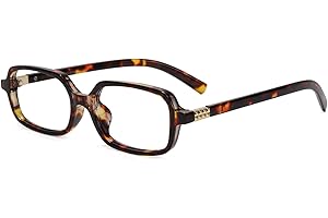 Slocyclub Square Blue Light Blocking Glasses for Women Men Vintage Rectangular Frame Eyeglasses Retro Small Square Glasses