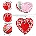 RIVCOIM Heart Doilies: Elegant Paper Crafts for Valentines 4 Inch - 100 Pcs in Red, Pink, White, Blue (25 Each) - Perfect for Creative Decorations
