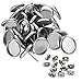 40pcs Mixed 8mm 10mm 12mm 14mm Stainless Steel Blank Stud Earring Bezel Setting for Jewelry Making with 40pcs Surgical Steel Earring Backs DIY Findings M259