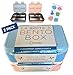 Stainless Steel Lunch Box for Toddlers Kids, Bento Boxes with 3 Metal Compartments for Daycare Pre-School Kindergarten Snack Containers for Lunches (Blue + Pink 2 pack)