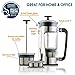 Espro Press P5 - French Press Coffee Press with Thick & Durable SCHOTT Duran glass + Bonus Wooden Stirring Spoon (with Coffee Filter, 18 oz)