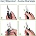 Fstop Labs 4 Packs Pruner Shears Garden Cutter Clippers, Stainless Steel Sharp Pruner Secateurs, Professional Bypass Pruning Hand Tools Scissors Kit with Storage Bagthumb 4