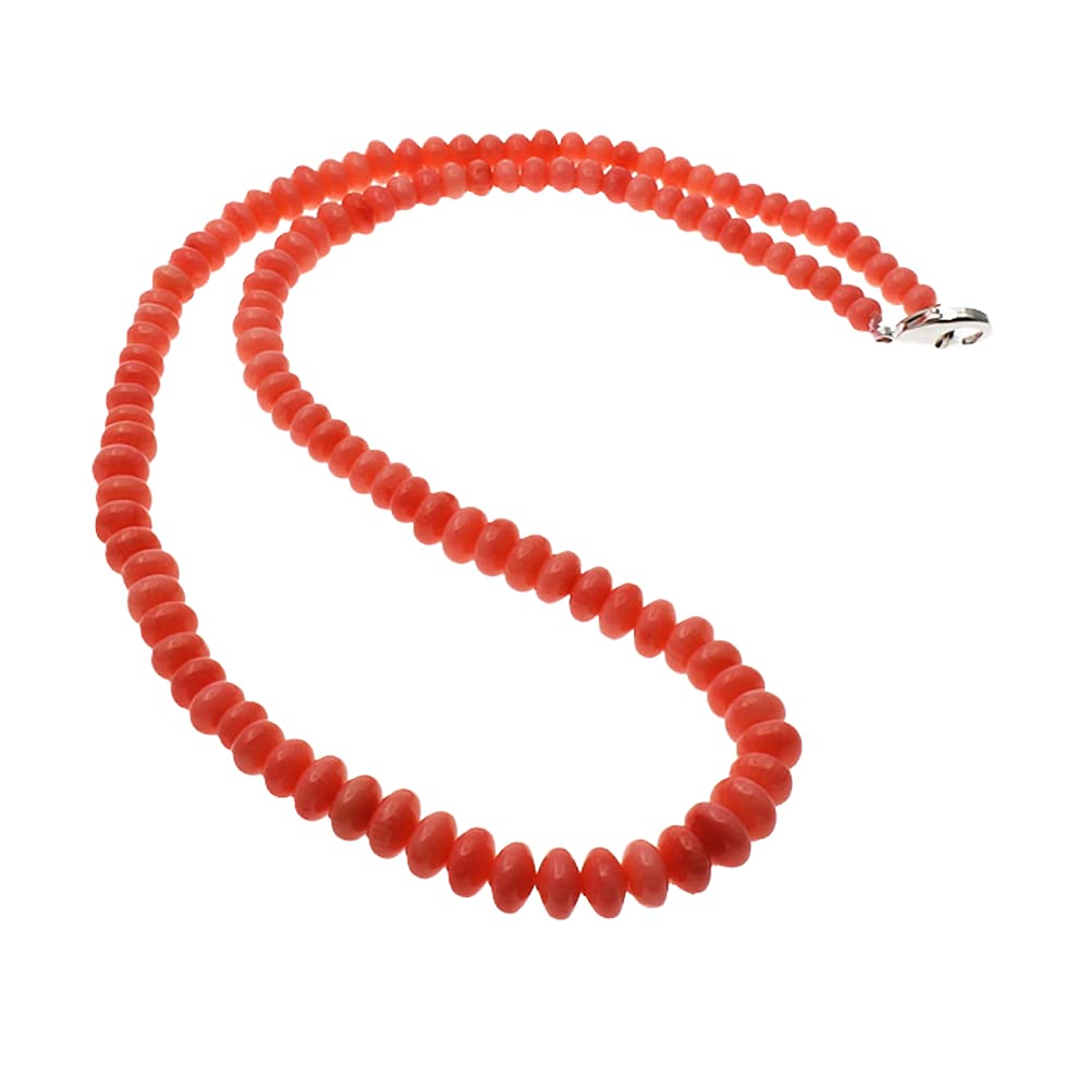 Treasure Bay Beautiful Natural Orange Coral Beaded Necklace for women