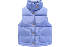 Mud Kingdom Little Boys Girls Vest Warm Jacket Stand Up Collar Winter
